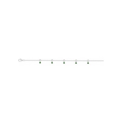 Bracelet en argent et oxydes de zirconium