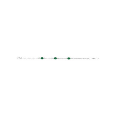 Bracelet en argent et oxydes de zirconium