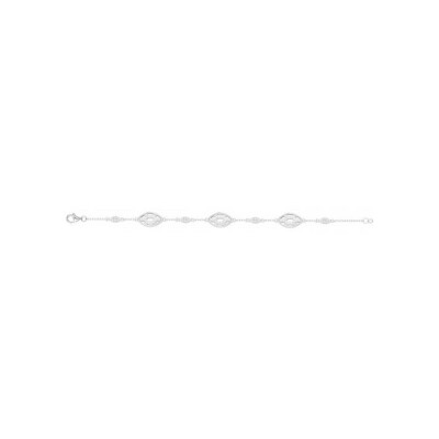 Bracelet en argent et oxydes de zirconium