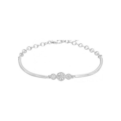 Bracelet en argent et oxyde de zirconium