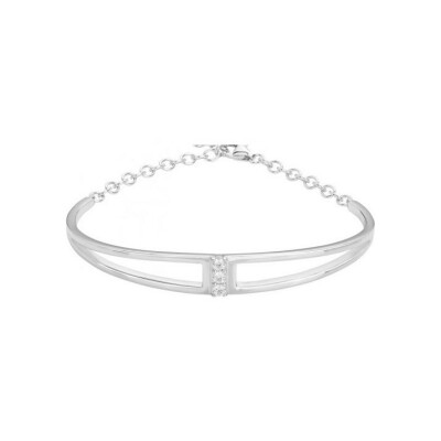 Bracelet en argent et oxyde de zirconium