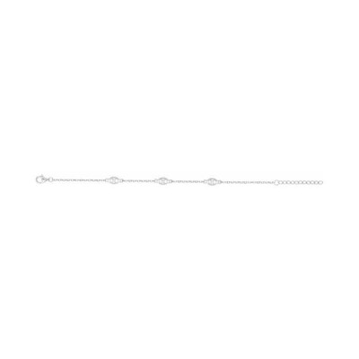 Bracelet en argent et oxyde de zirconium - 16+3cm