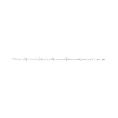 Bracelet en argent et oxyde de zirconium - 16+3cm