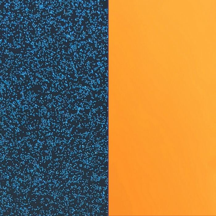 Vinyle pour bague Les Georgettes glitter bleu / abricot, 12mm