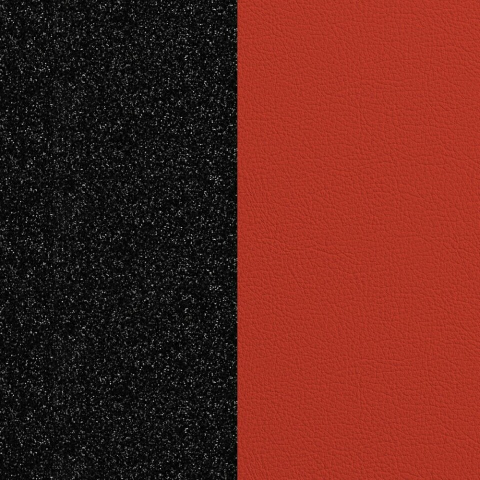Simili pour bague Les Georgettes paillettes noires / rouge, 12mm