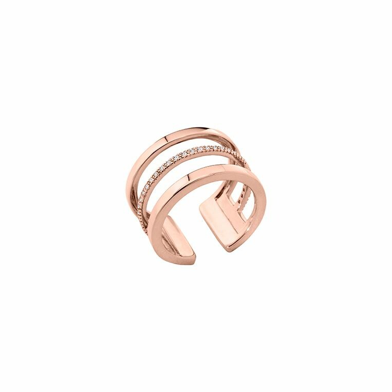  Bague Les Georgettes Les Précieuses Parallèles dorée rose, taille 52 