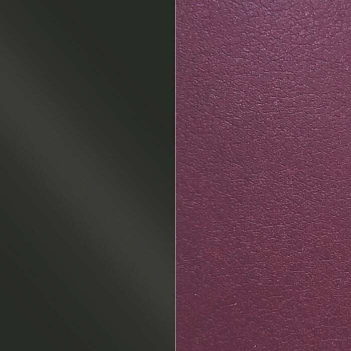Cuir pour pendentif Les Georgettes noir vernis / violine, 16mm