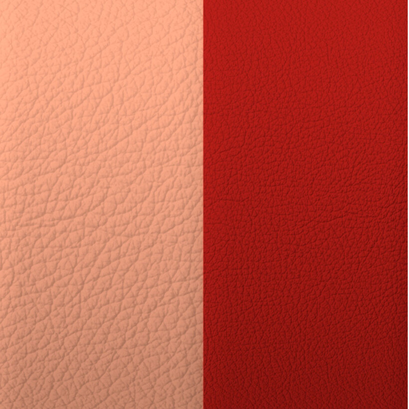 Cuir pour motif small Les Georgettes barbe à papa / rouge acidulé, 16mm