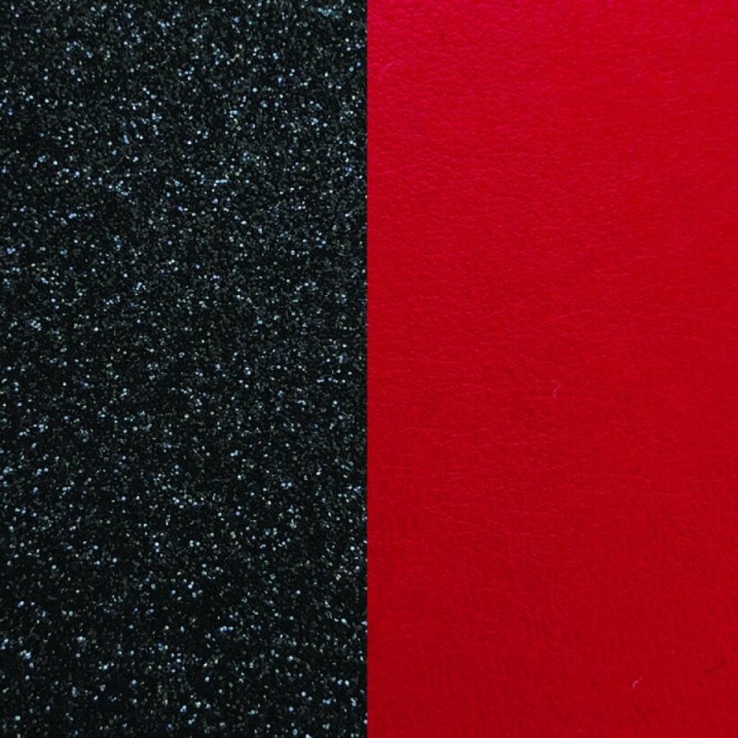 Vinyle pour boucles d'oreilles Les Georgettes Noir Pailleté / Rouge Soft, 25mm