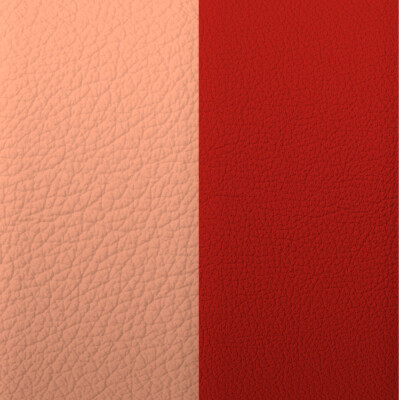 Cuir pour motif medium Les Georgettes barbe à papa / rouge acidulé, 25mm