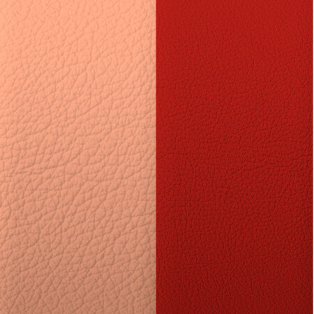 Cuir pour motif medium Les Georgettes barbe à papa / rouge acidulé, 25mm