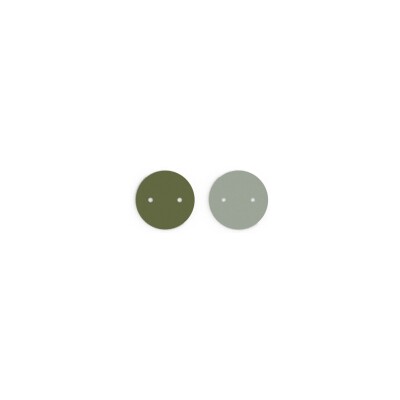 Cuir pour collier Les Georgettes Olive / Eau Douce, 25mm