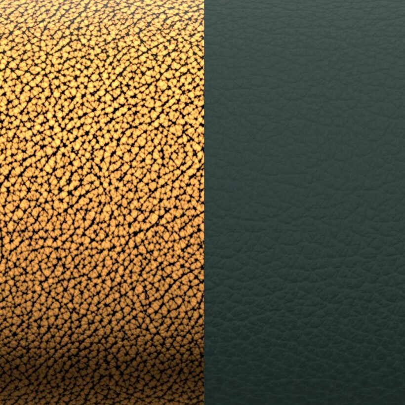 Cuir pour pendentif Les Georgettes cuivre/vert foncé, rond 45mm