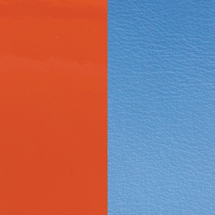 Cuir pour pendentif Les Georgettes orange vernis / bleuet, 25mm