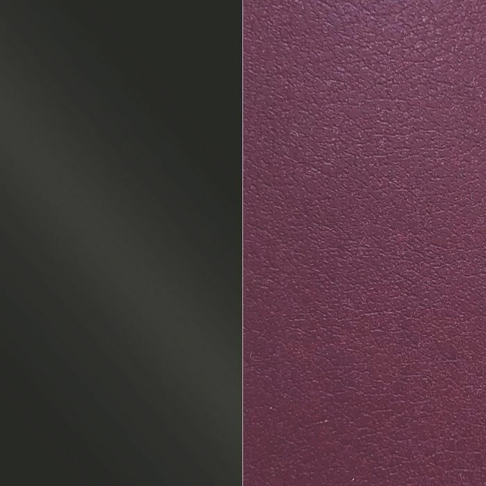 Cuir pour pendentif Les Georgettes noir vernis / violine, 25mm