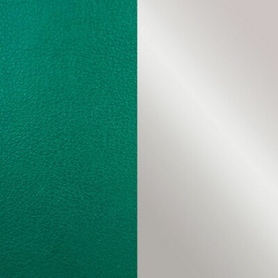 Cuir pour pendentif Les Georgettes vert bouteille / gris vernis, 60mm