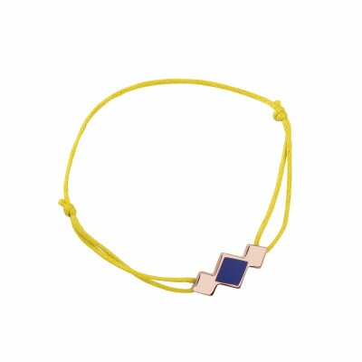 Bracelet cordon Les Georgettes Les Cumulables, finition dorée rose, laque
