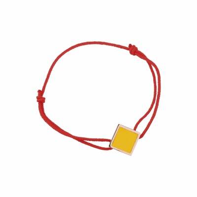 Bracelet cordon Les Georgettes Les Cumulables, finition dorée rose, laque