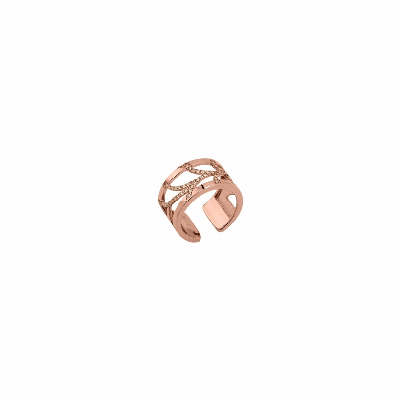 Bague Les Georgettes Les précieuses Courbe dorée rose, taille 54