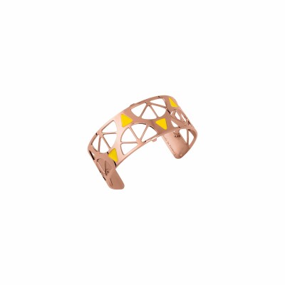 Bracelet manchette Les Georgettes Les couleurs Sunrise doré rose, 25mm