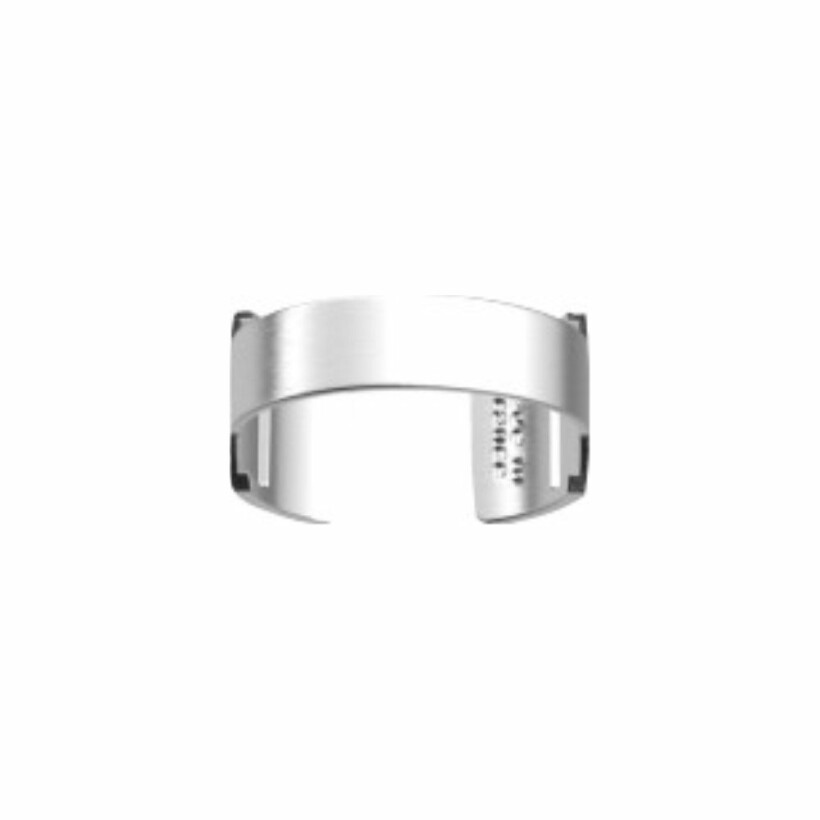 Bague Les Georgettes for Men Bandeau argentée, taille M (66)