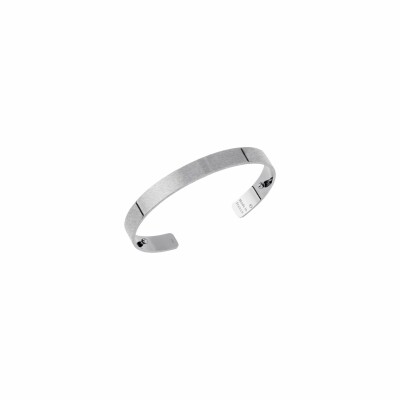 Bracelet manchette Les Georgettes for Men Bandeau argenté, 14mm