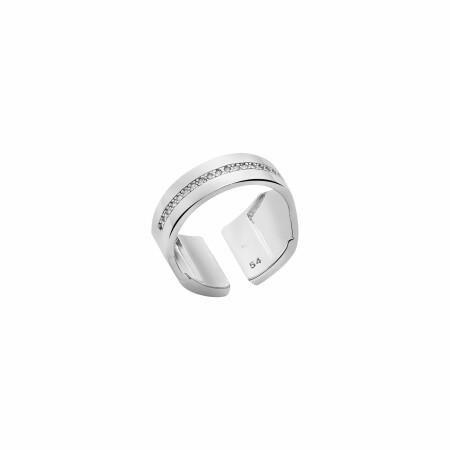 Bague Les Georgettes Les Précieuses Bandeau argentée, taille 54