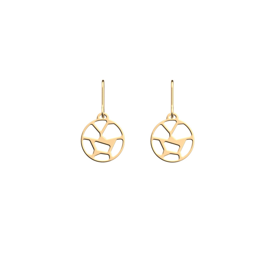 Boucles d'oreilles Les Georgettes Les Essentielles Girafe dorées, 16mm