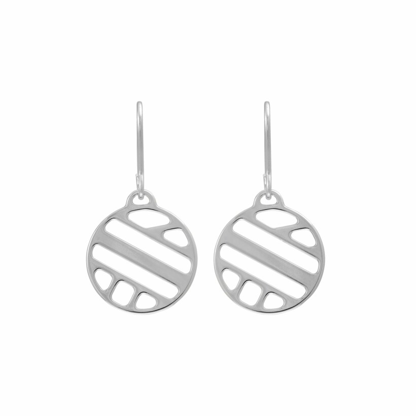 Boucles d'oreilles Les Georgettes Les Essentielles Ruban argentées, 16mm