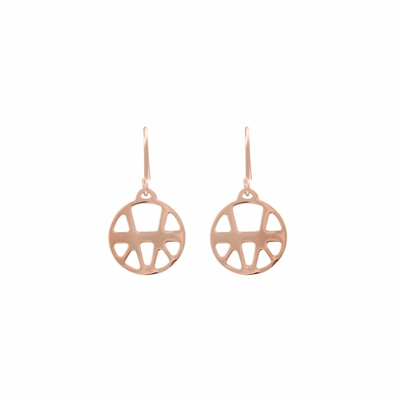 Boucles d'oreilles Les Georgettes Les Essentielles Ibiza dorées rose, 16mm