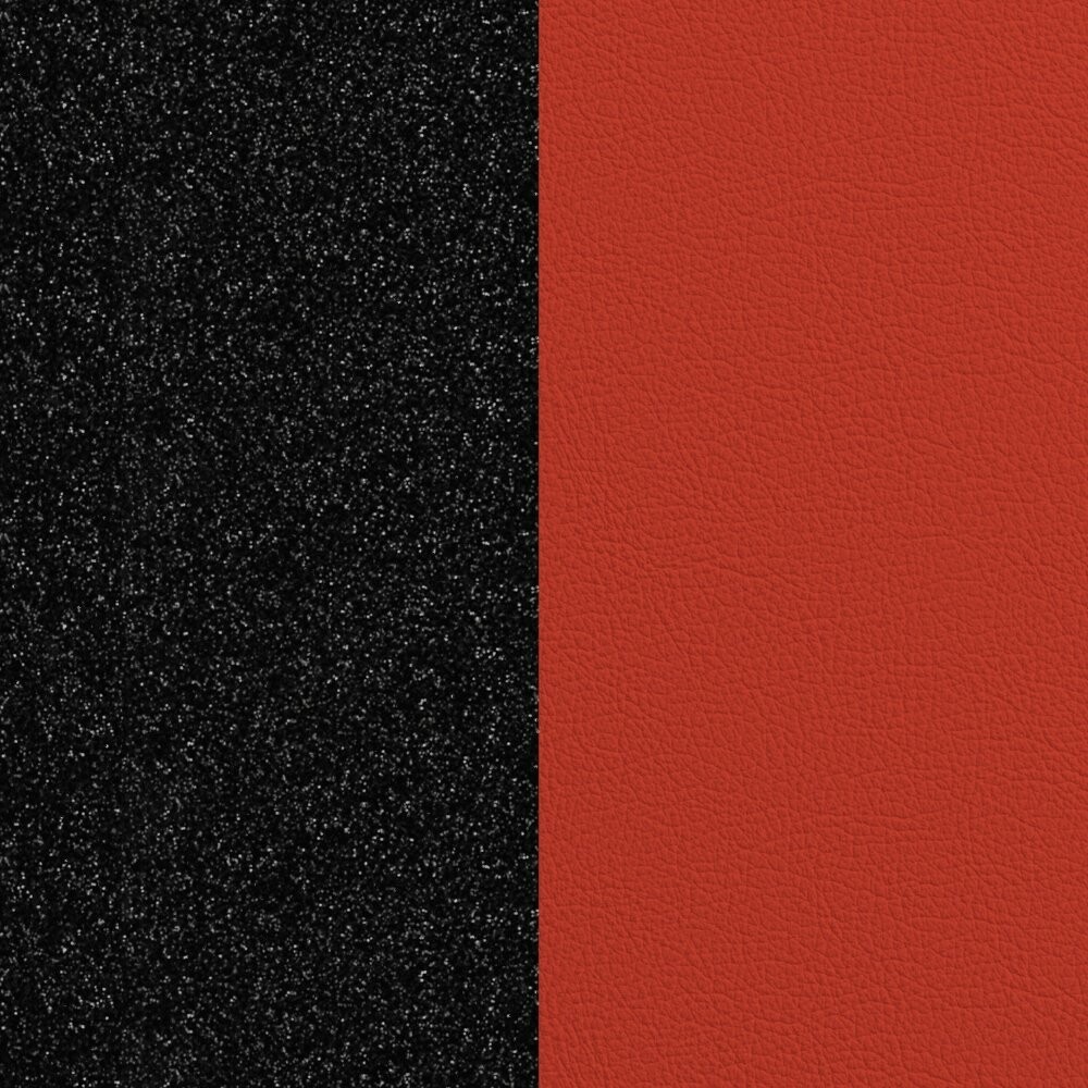 Simili pour jeton rond Les Georgettes paillettes noires / rouge, 16mm
