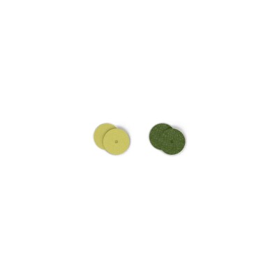 Cuir pour boucles d'oreilles Les Georgettes Anis Irisé / Avocat, 16mm