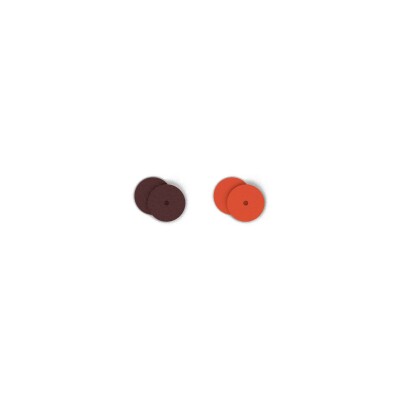 Cuir pour boucles d'oreilles Les Georgettes Prune / Orange Sanguine, 16mm