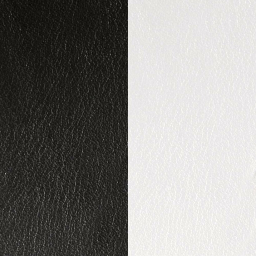 Cuir pour boucles d'oreilles Les Georgettes Noir / Blanc, 16mm