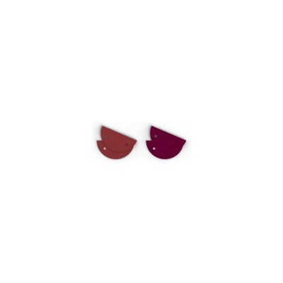 Cuir pour boucles d'oreilles Les Georgettes Amaryllis Rose / Fuchsia Exotique, 30mm