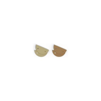Cuir pour boucles d'oreilles Les Georgettes Sable Fin / Caramel, 30mm