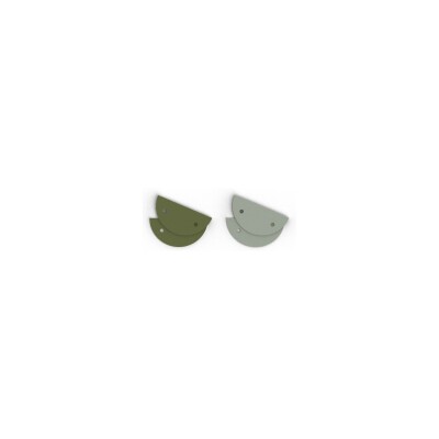 Cuir pour boucles d'oreilles Les Georgettes Olive / Eau Douce, 30mm