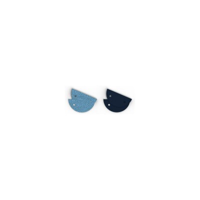 Cuir pour boucles d'oreilles Les Georgettes Ciel Étoilé / Marine, 30mm