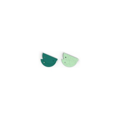 Cuir pour boucles d'oreilles Les Georgettes Aquatic / Aquamarine Métallisé, 30mm