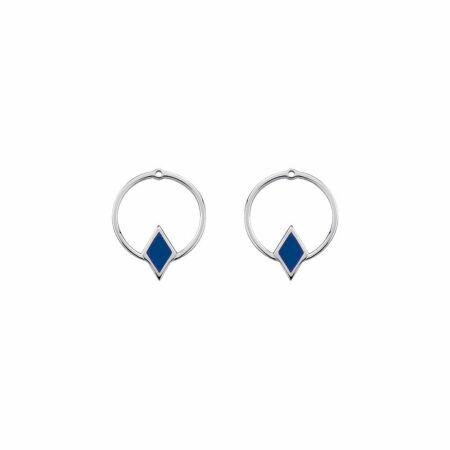 Boucles d'oreilles earjacket Les Georgettes Les Cumulables, finition argentée, laque