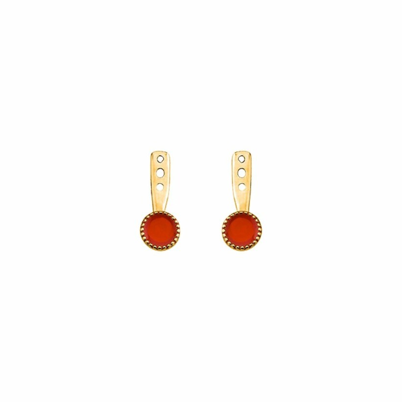 Boucles d'oreilles earjacket Les Georgettes Les Cumulables, finition dorée, laque