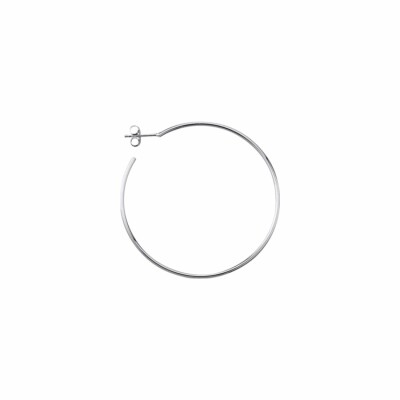 Boucles d'oreilles créoles Saunier Satin en argent (35mm)