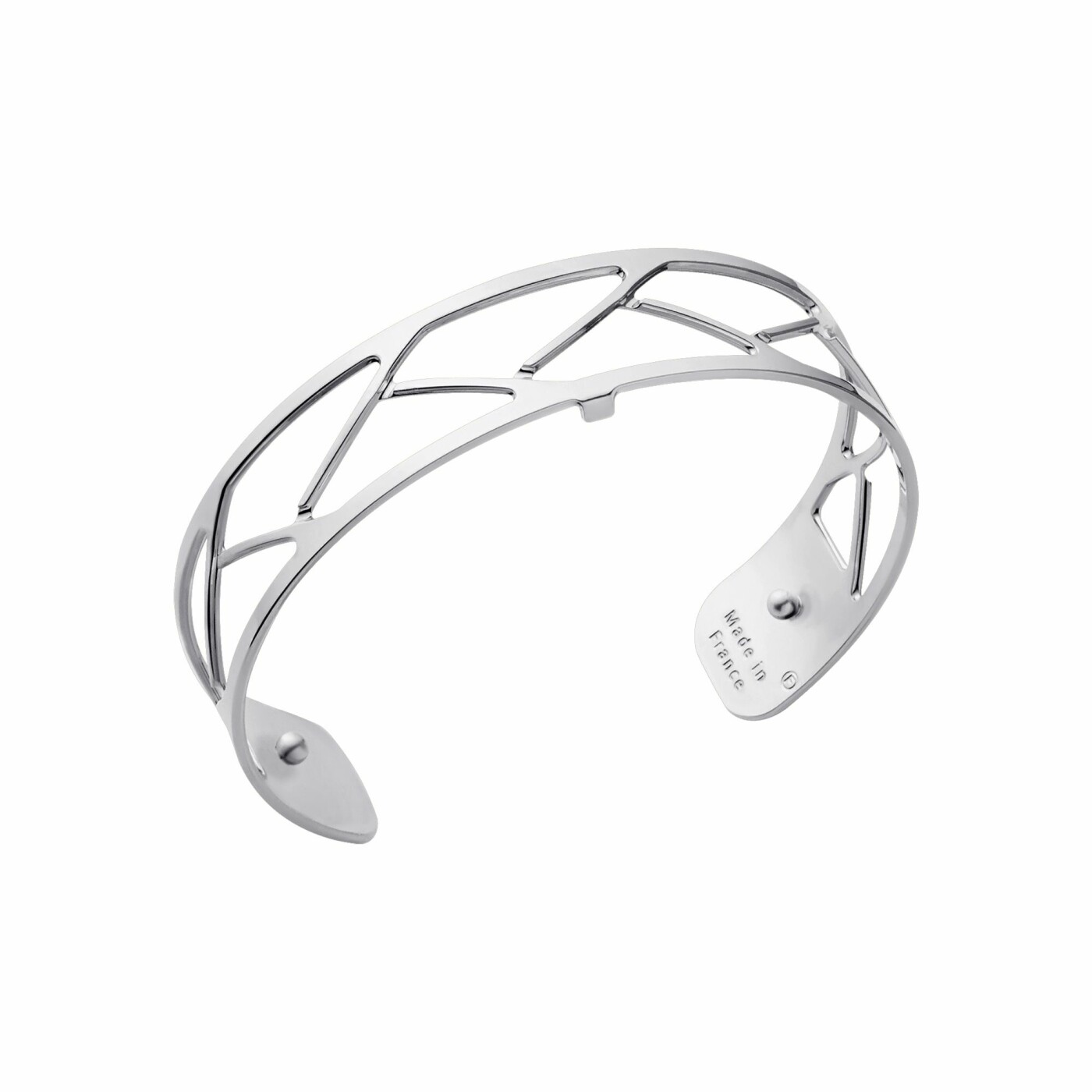 Bracelet manchette Les Georgettes Les Essentielles Tresse argenté, 14mm