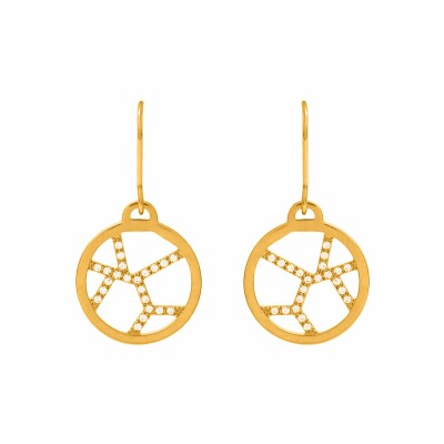 Boucles d'oreilles Les Georgettes Les Précieuses Girafe dorées, 16mm