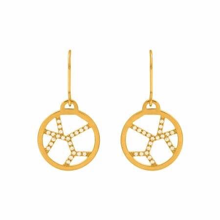 Boucles d'oreilles Les Georgettes Les Précieuses Girafe dorées, 16mm