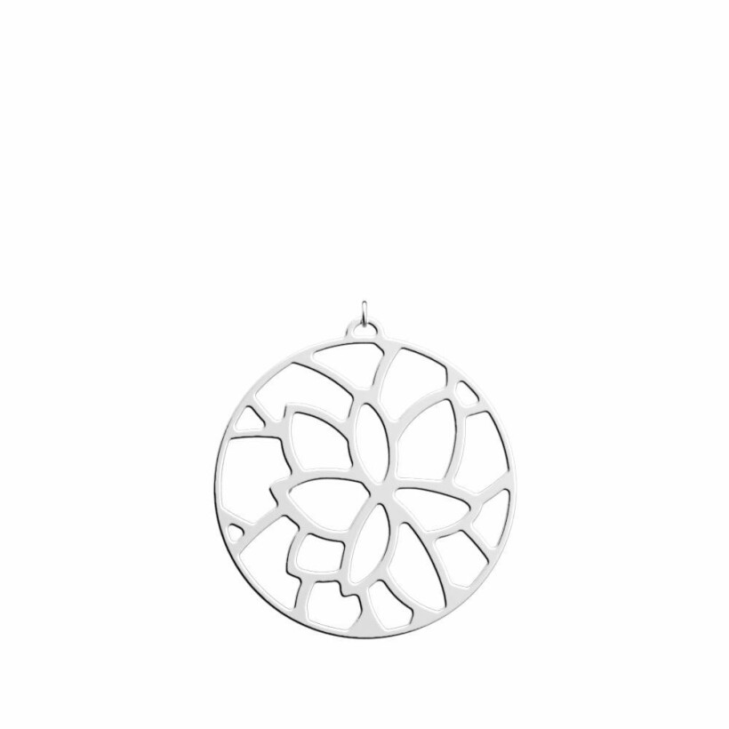 Pendentif Les Georgettes Les Essentielles Nénuphar argenté, 45mm