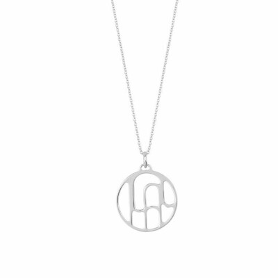 Pendentif Les Georgettes Les Essentielles Volute argenté, diamètre 25mm