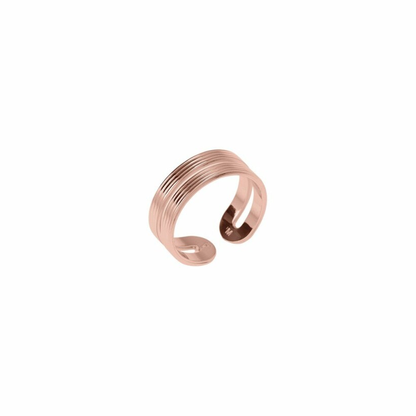 Bague large Les Georgettes Les Cumulables, finition dorée rose, taille 50