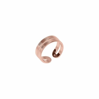 Bague large Les Georgettes Les Cumulables, finition dorée rose, taille 56