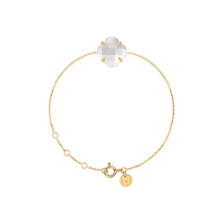 Bracelet Morganne Bello en or jaune et nacre